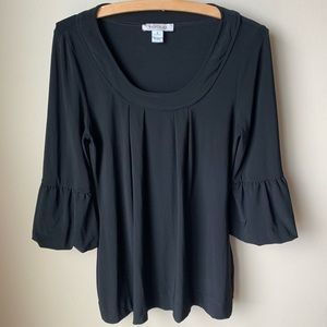 White house black Market bell sleeve scoop neck top